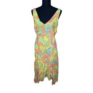 Y2K Lauren Ralph Lauren Silk Dress Sz 4 Fairy Asymmetrical High Low Hem